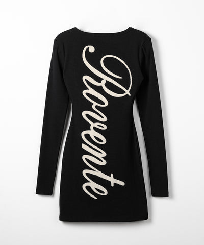 レタリングバックロゴスクエアタイトミニワンピース ／ lettering back logo square tight mini onepiece