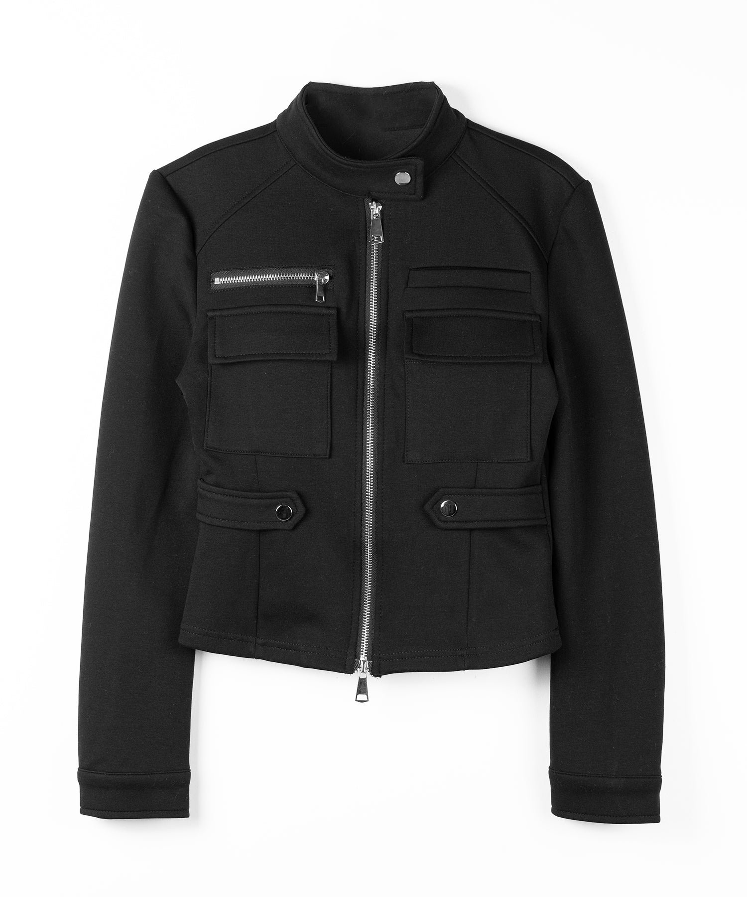 アウトポケットジップアップスリムカットジャケット ／ out pocket zip up slim cut jacket