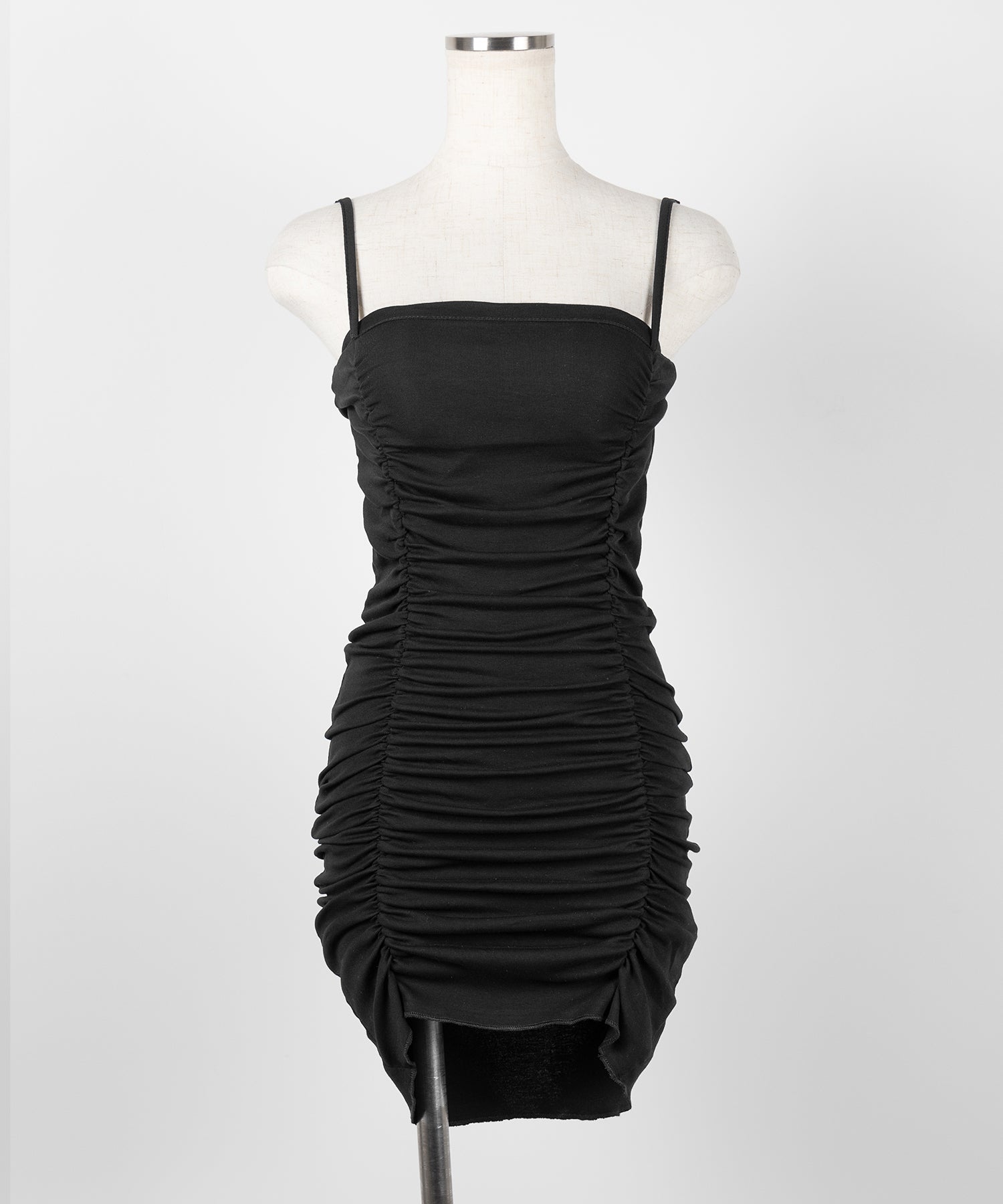 ギャザーシャーリングタイトキャミミニワンピ ／ gathered shirring tight cami mini onepiece