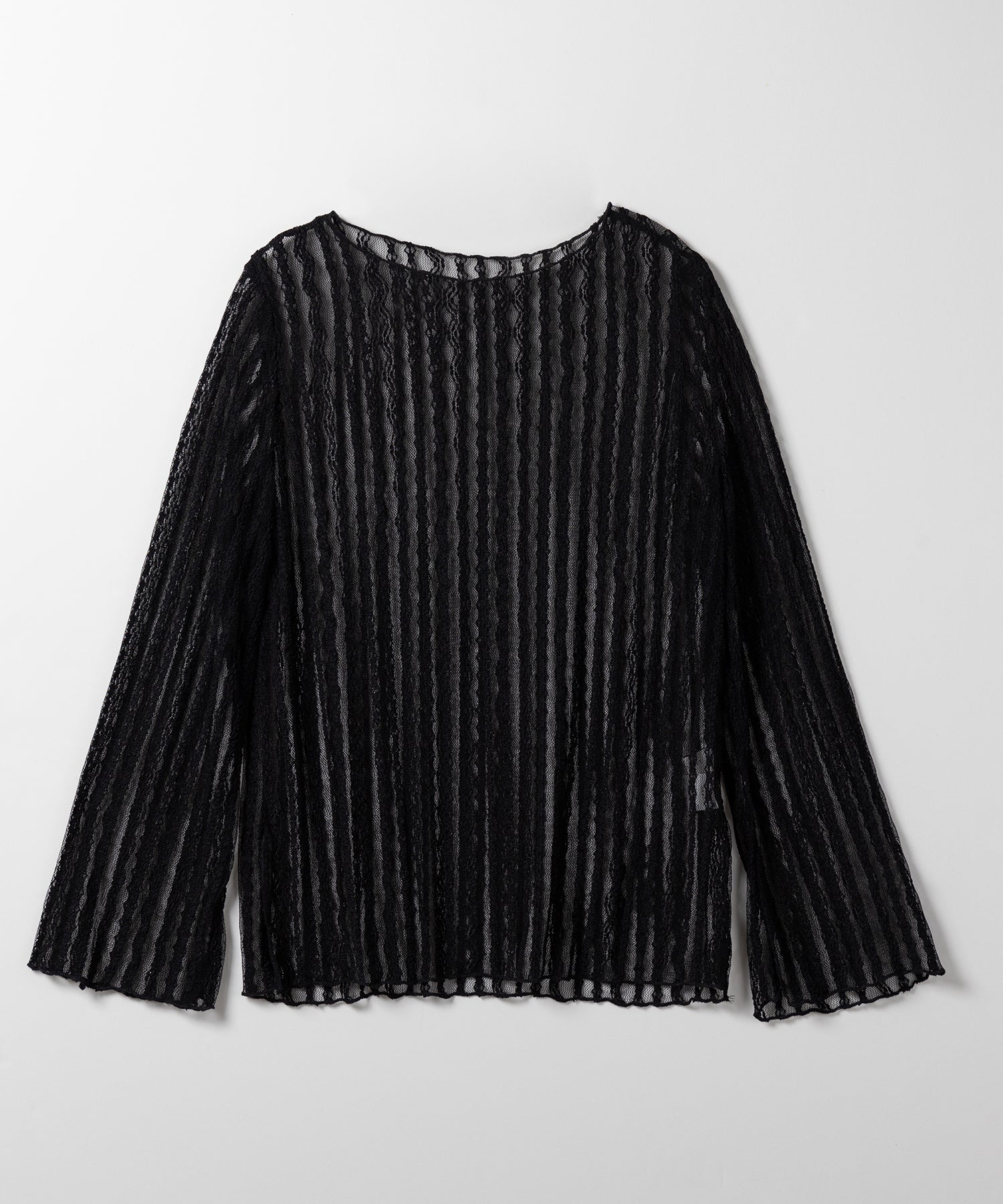 【 ２WAY 】ワンショルワイドスリーブルーズシアートップス ／ one shoulder wide sleeve loose sheer tops