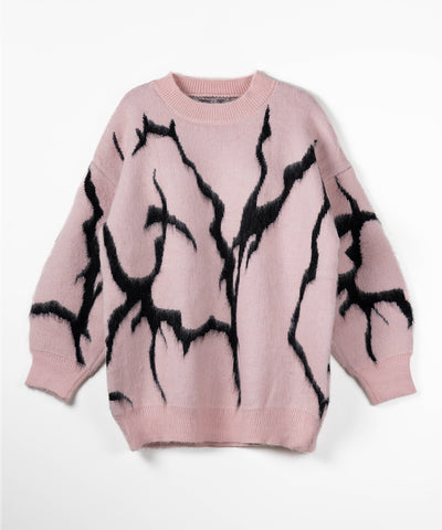 【 ３color 】CRACK モヘアライクオーバーニット ／ CRACK mohair-like over knit