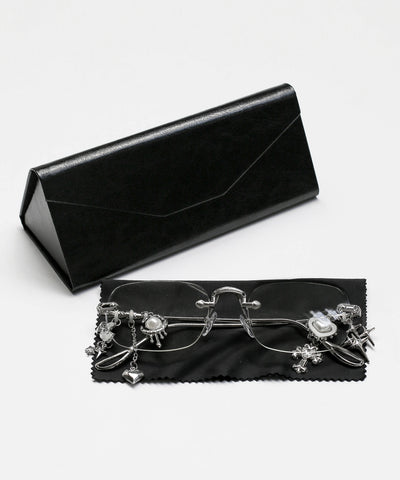 カスタムチャームリムレスメガネ ／custom charm rimless glasses