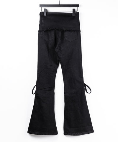 ストラップリボンヴィンテージストレッチフレアデニム ／ strap ribbon vintage stretch flare denim