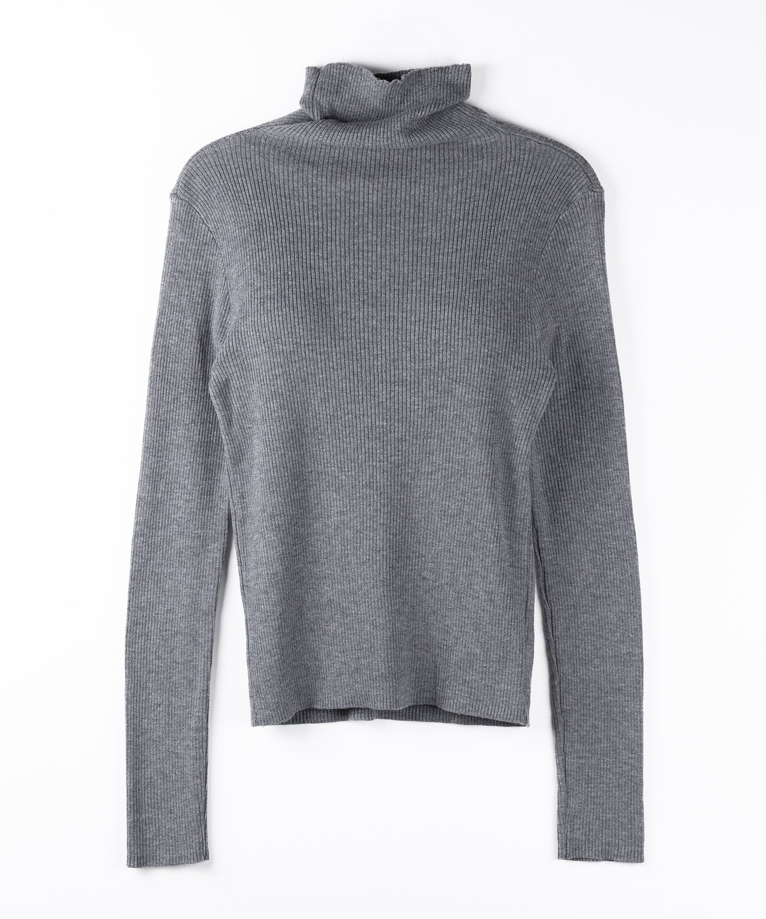 ハイネックスリムリブニットトップス ／ highneck slim lib knit tops
