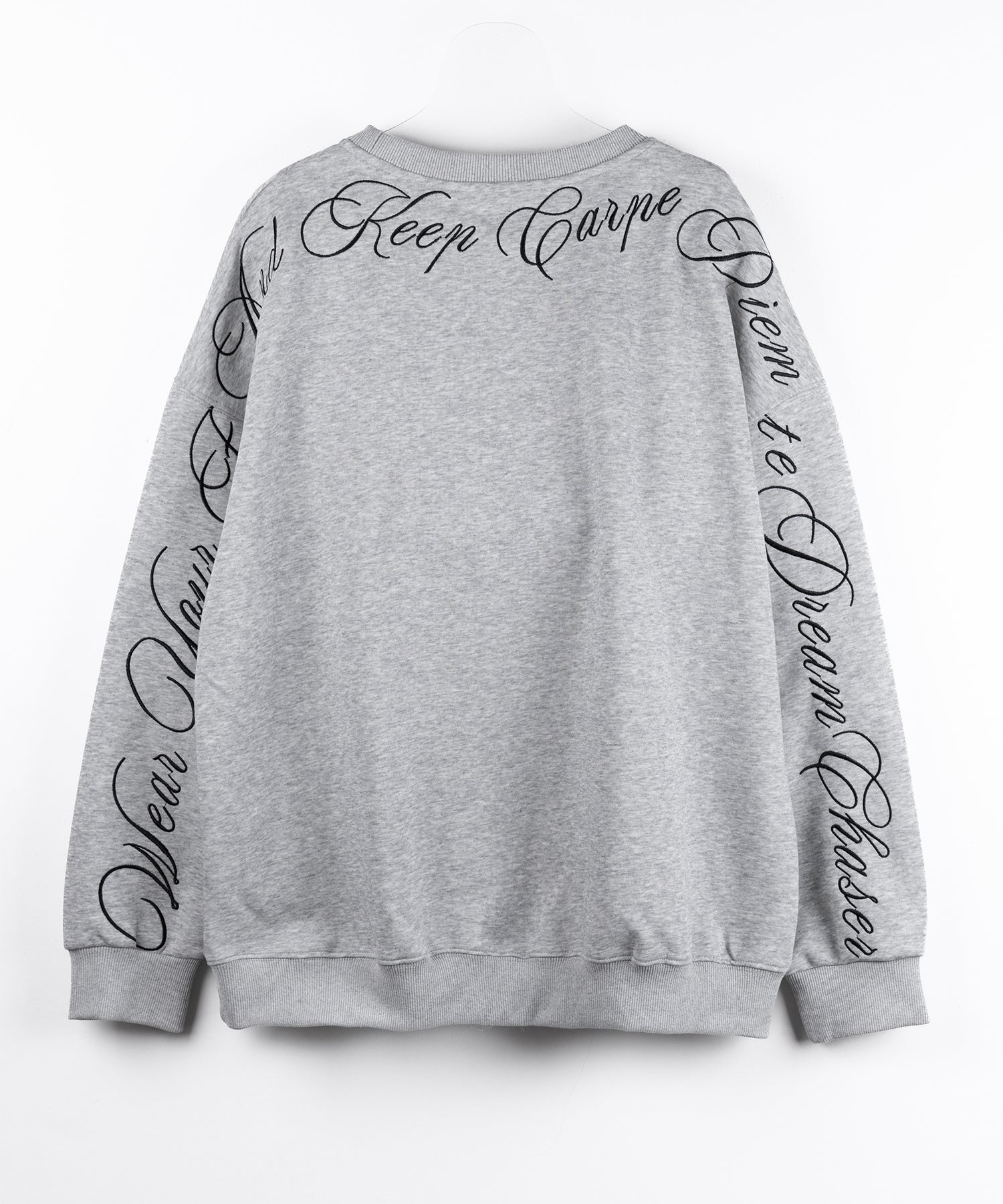 レタリングロゴ刺繍スウェットプルオーバー ／ lettering logo embroidery sweat pullover