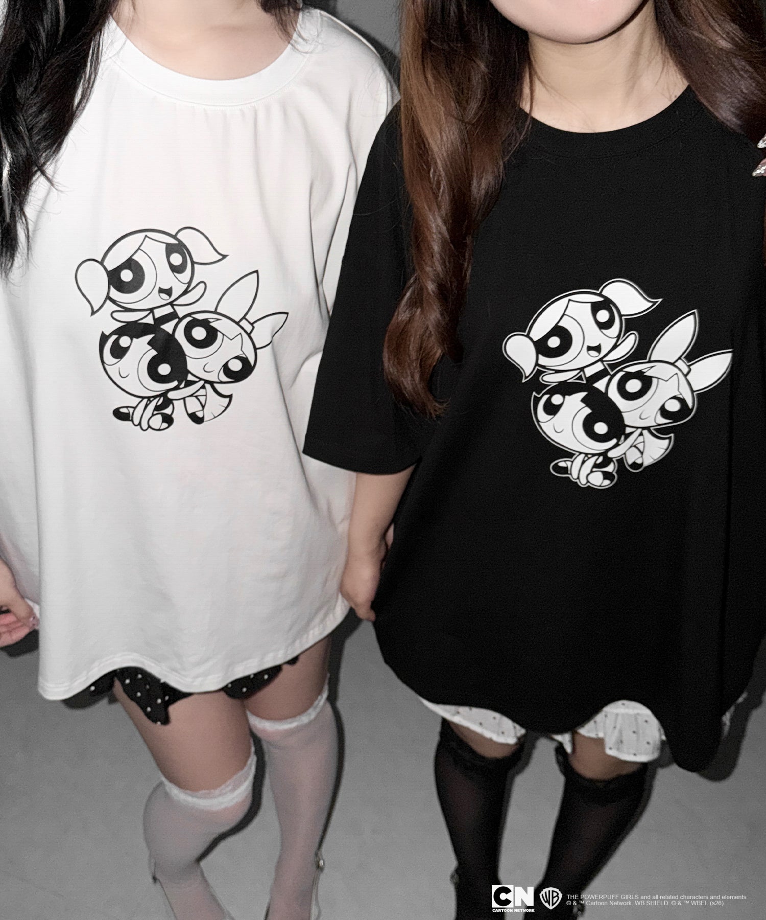 【THE POWERPUFF GIRLS】パワーパフガールズビッグプリントオーバーサイズＴシャツ / big print oversize Tee【 セットアップ着用可能 】
