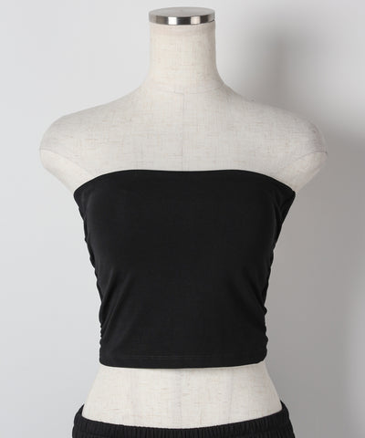 【 カップ付き 】ショートスクエアチューブトップ／ short square tube top