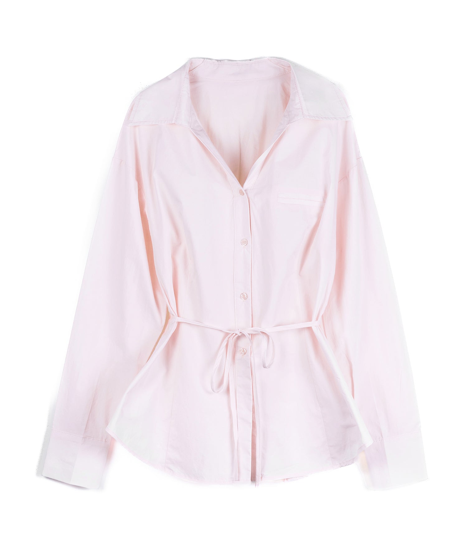 ストラップリボンレディフレアシャツ ／ strap ribbon lady flare shirts