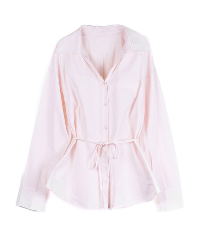 ストラップリボンレディフレアシャツ ／ strap ribbon lady flare shirts