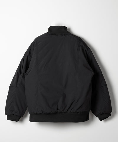 ダブルジップスタンドカラー中綿オーバーブルゾン ／ Double-zip stand-collar padded overblouson