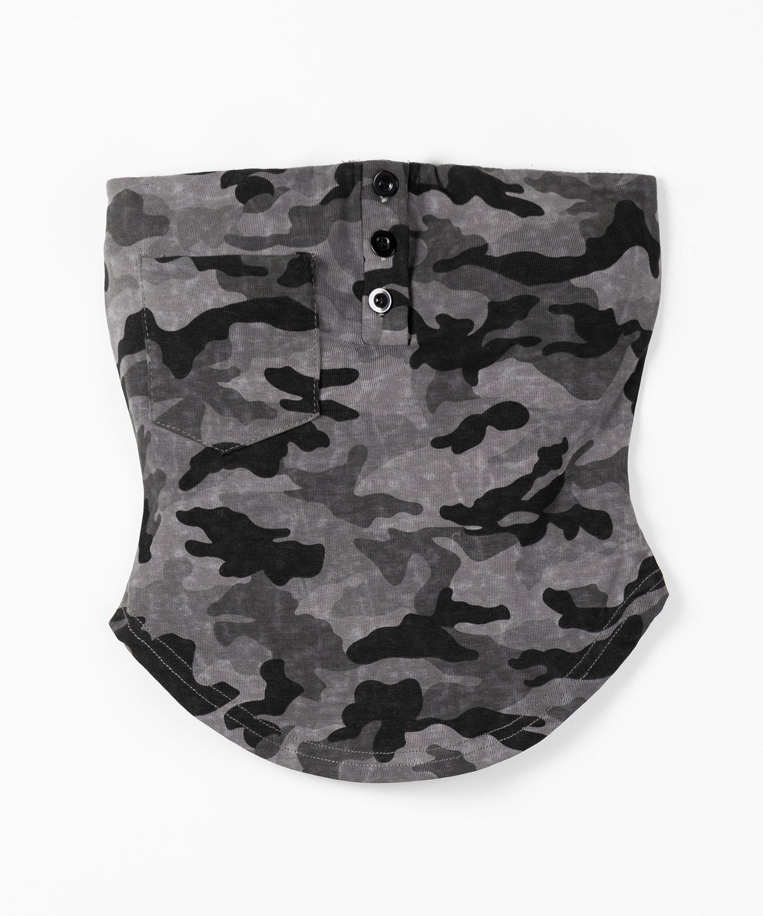 ヴィンテージカモフラ迷彩ヘンリーネックベアトップ ／ vintage camouflage henly neck bare top
