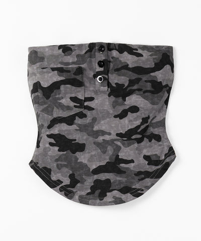 ヴィンテージカモフラ迷彩ヘンリーネックベアトップ ／ vintage camouflage henly neck bare top