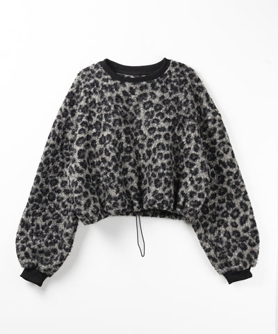 【 ２WAY 】レオパードショートボアプルオーバー ／ 2WAY reopard short boa pullover