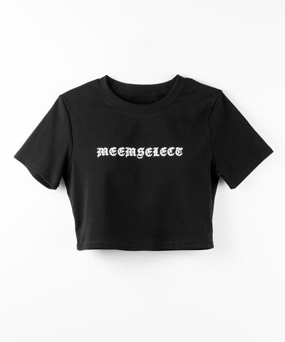 【 ２color 】グランジロゴショートちびTシャツ ／ grunge logo short chibi T-shirt