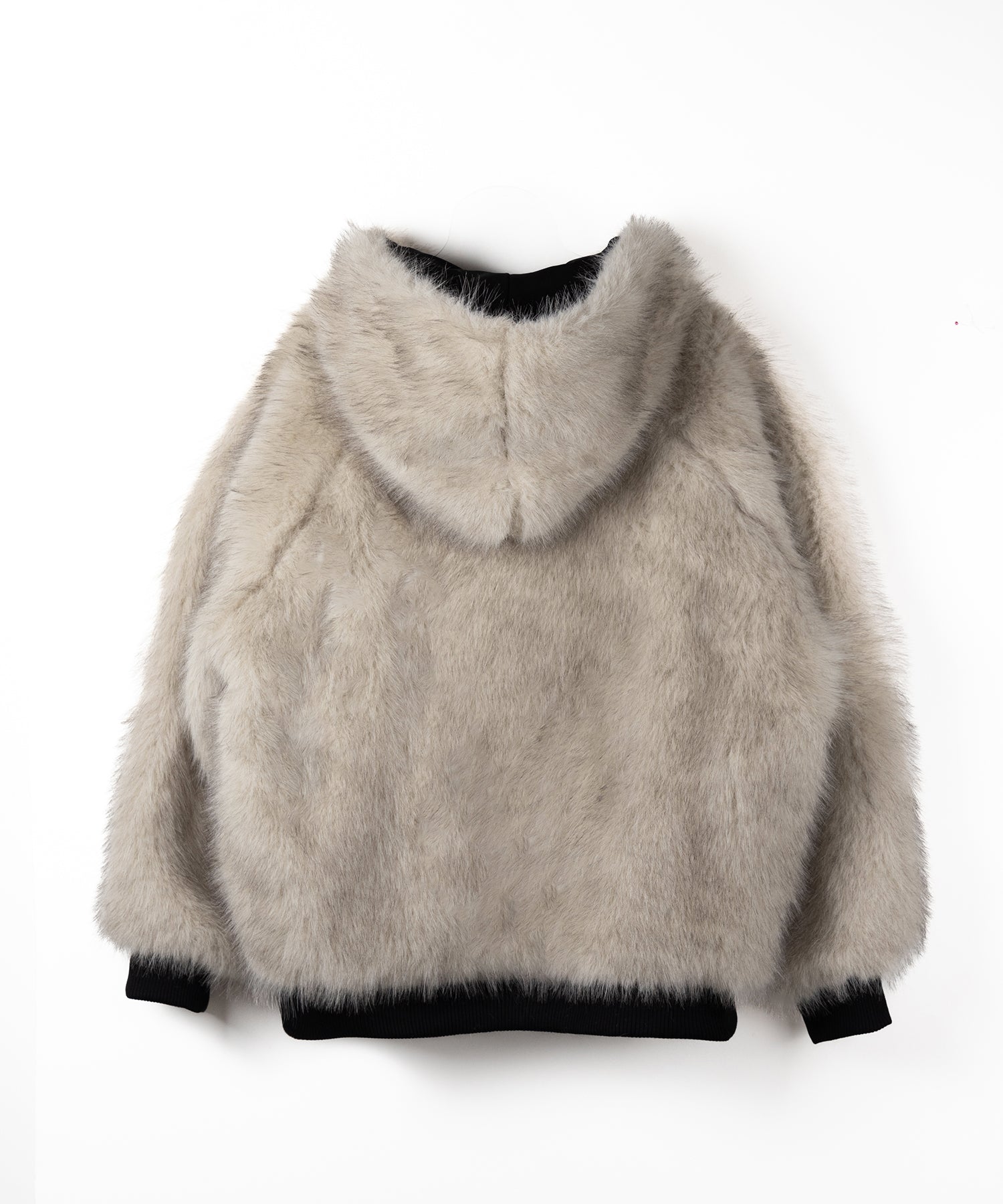 リバーシブル2WAY】ビッグフーディボリュームフェイクファーブルゾン