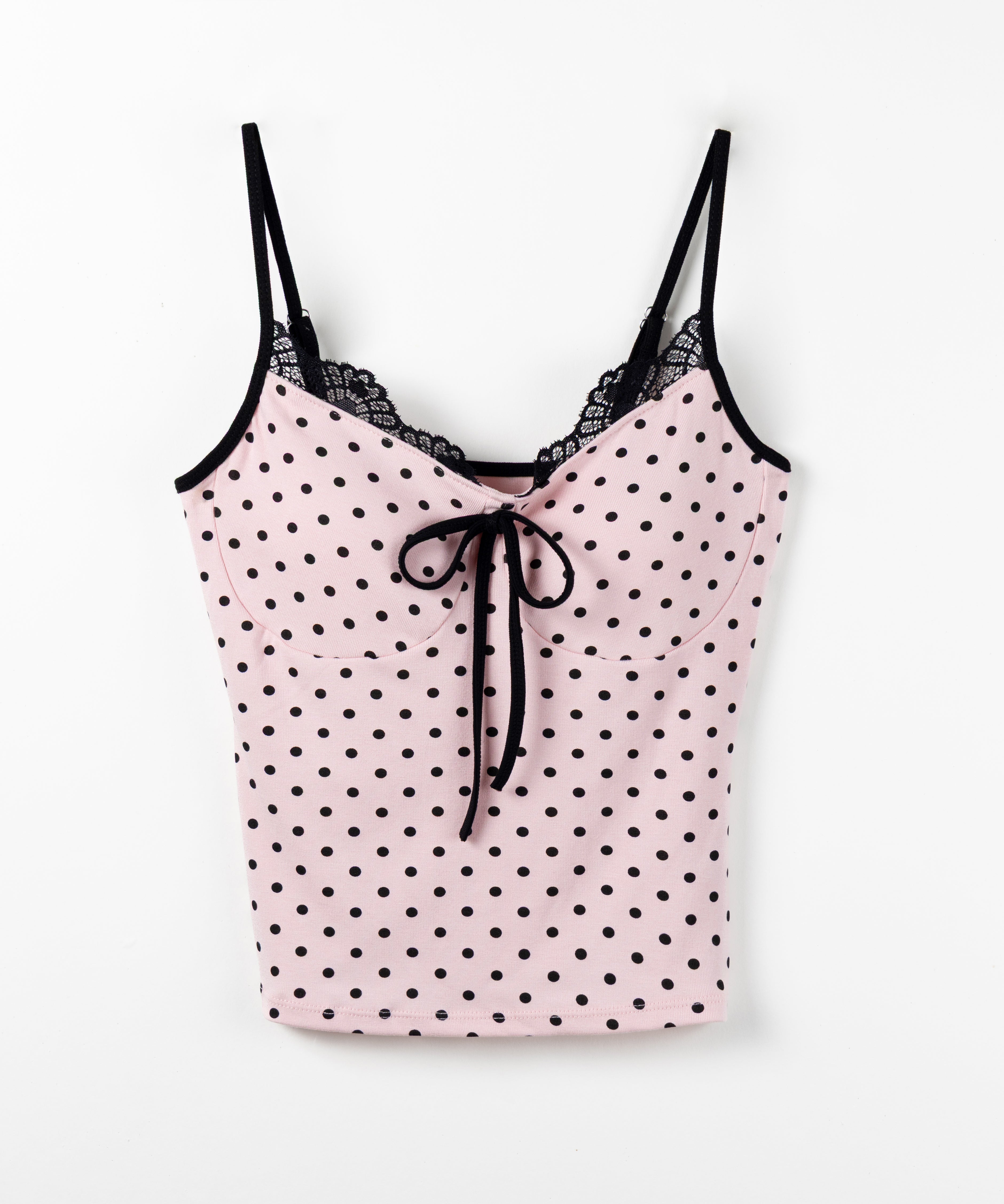 ドットレースリボンキャミソール ／ dot lace ribbon camiole