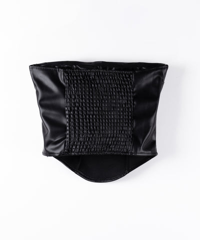 【 限定先行販売 】cross design fakeleather bare tops