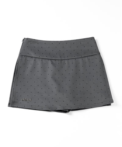 【 インパン裏地付 】ドットロゴレイヤードミニスカパン ／ dot logo layered mini skirt pants