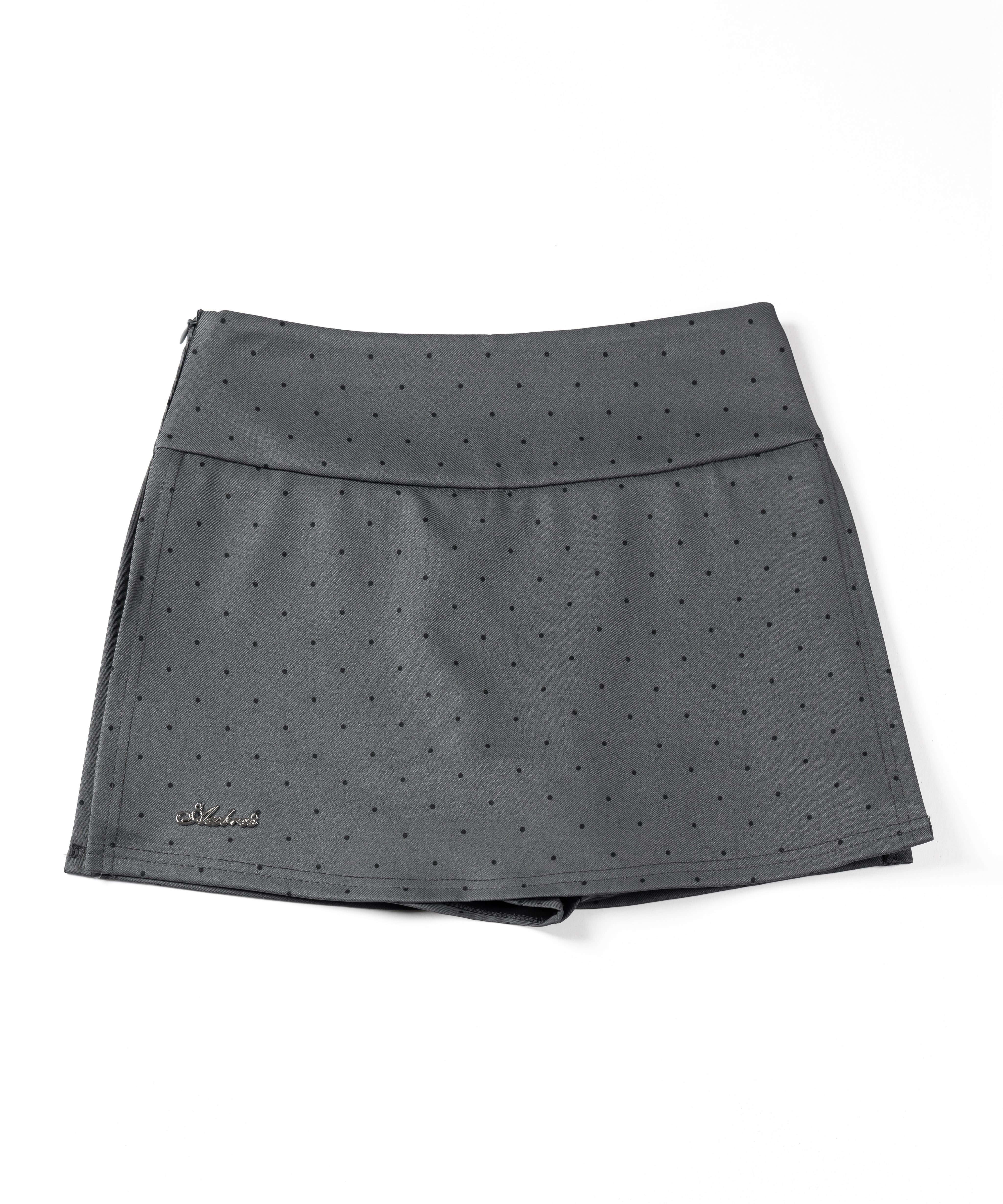 【 インパン裏地付 】ドットロゴレイヤードミニスカパン ／ dot logo layered mini skirt pants