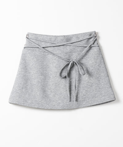 【 インパン裏地付き 】ストリングリボンミニスカート ／ string ribbon mini skirt