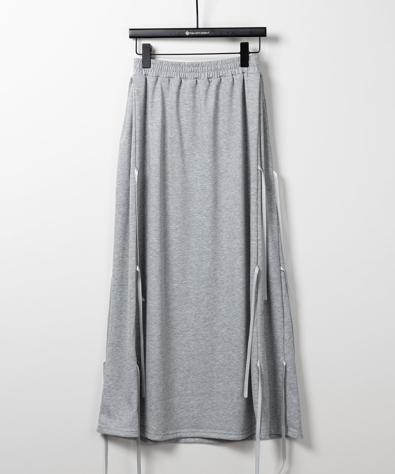 【 ２color 】３ストラップサイドリボンロングスウェットスカート／ three strap side ribbon long sweat skirt