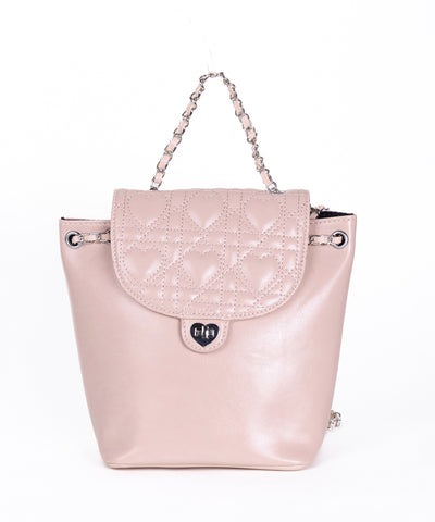 ハートキルティングチェーンミニリュック / heart quilted chain mini backpack