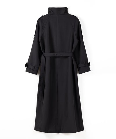 ２WAYスタンドカラーオーバーロングトレンチコート ／ 2WAY stand collar over long trench coat
