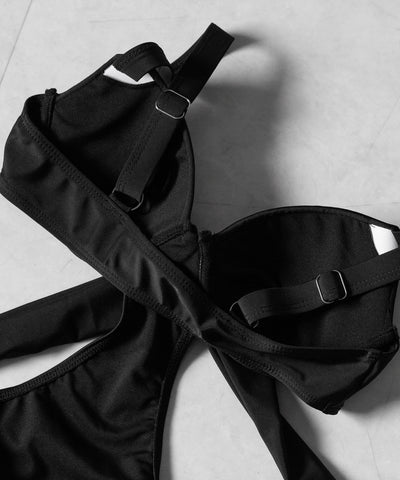 【 レディース水着 】クロスデザインカットアウトワンピース水着 ／ cross design cutout onepiece swimwear