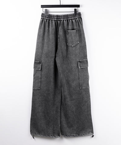 【 裾絞り可能２WAY 】ピグメントヴィンテージタックカーゴスウェットパンツ ／ pigment vintage tuck cargo sweatpants