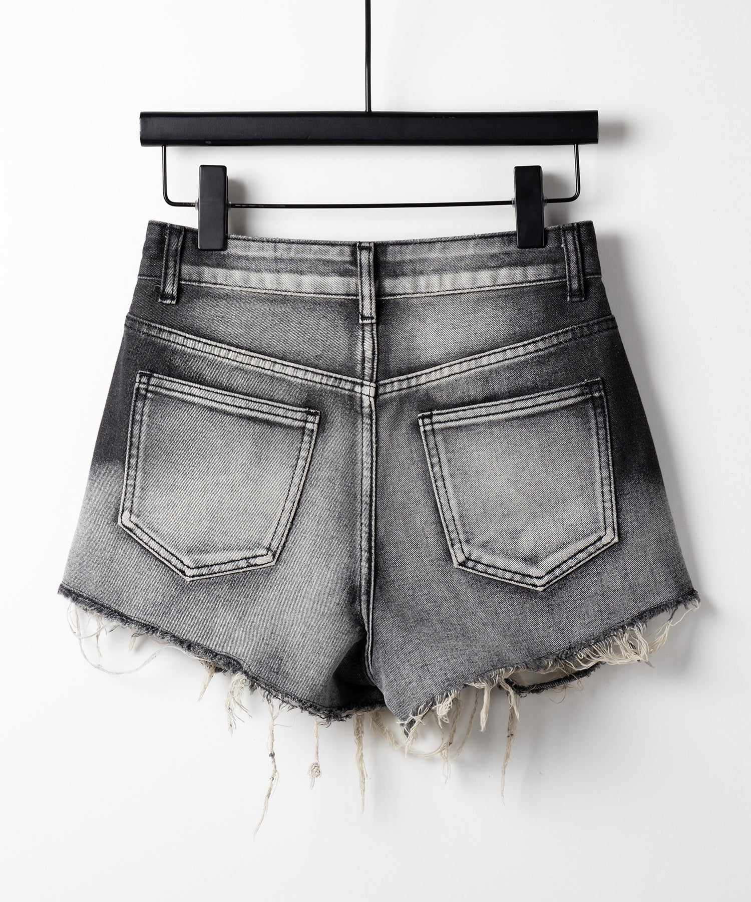 【 ２color 】クラッシュダメージブリーチデニムショートパンツ ／ crush damaged bleach denim short pants