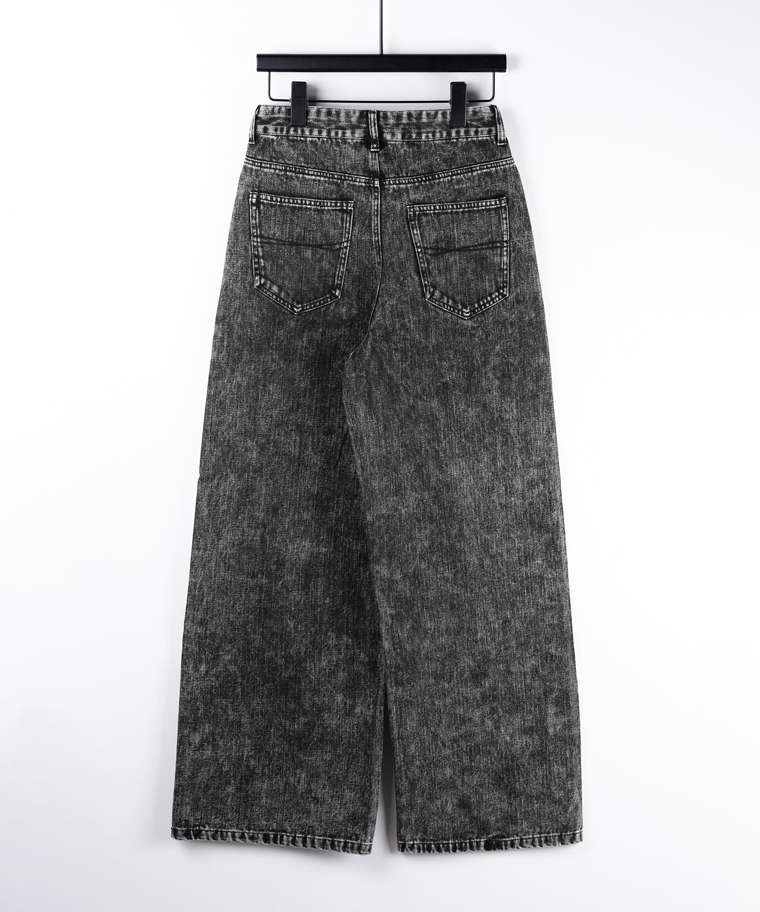 【 セットアップ着用可能 】ヴィンテージケミカルブリーチストレートワイドデニム ／ vintage chemical bleach straight wide denim