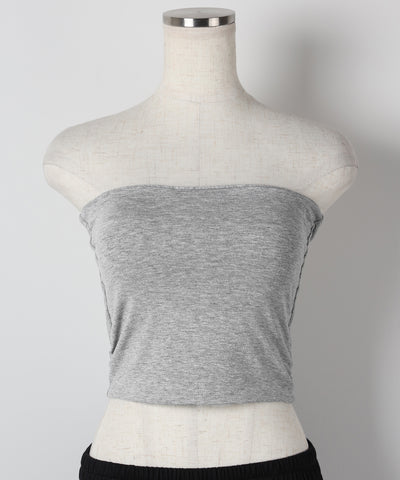 【 カップ付き 】ショートスクエアチューブトップ／ short square tube top