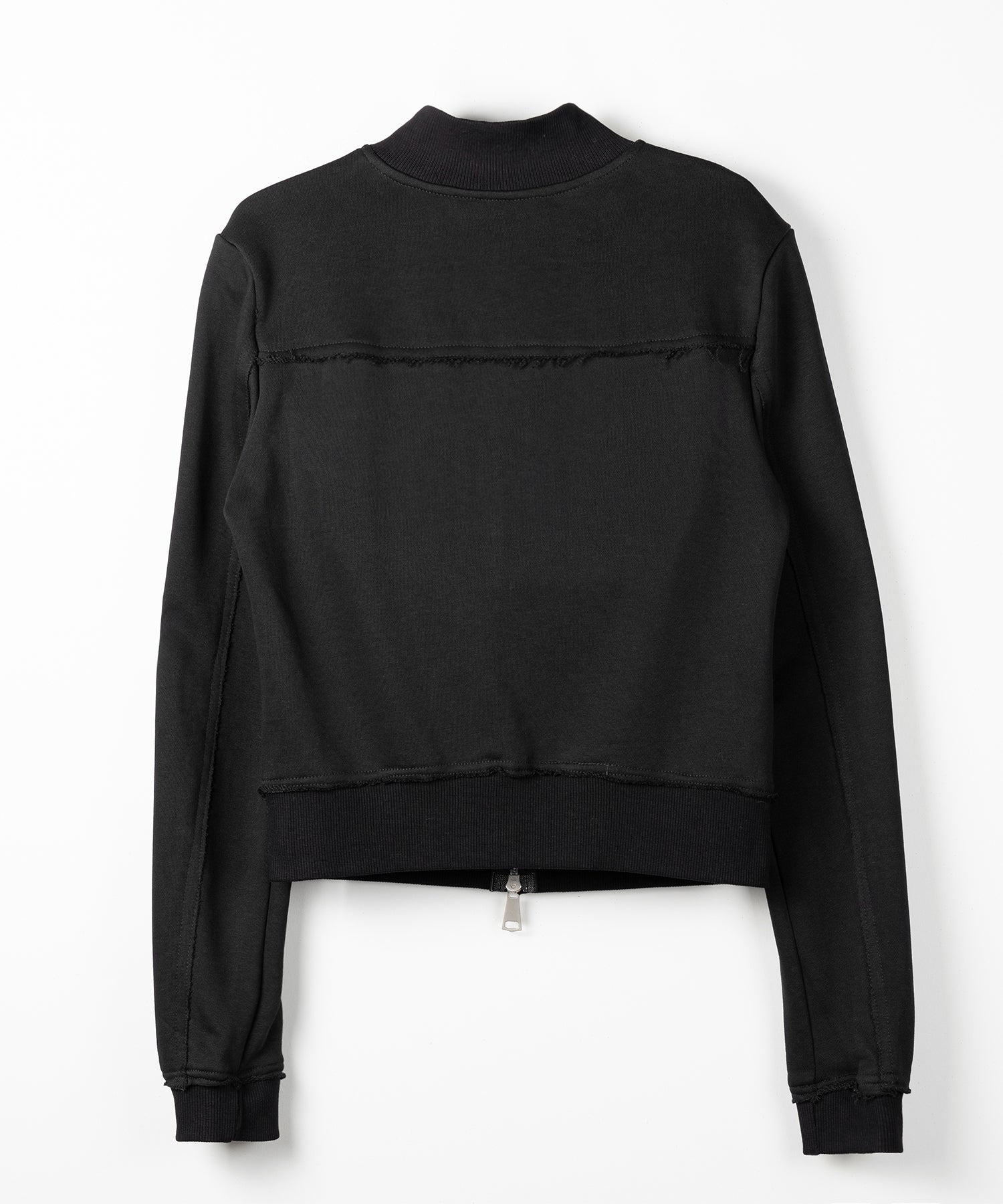 ダブルジップアウトポケット裏毛スリムジャケット ／ Double-zip outer pocket sweat slim jacket