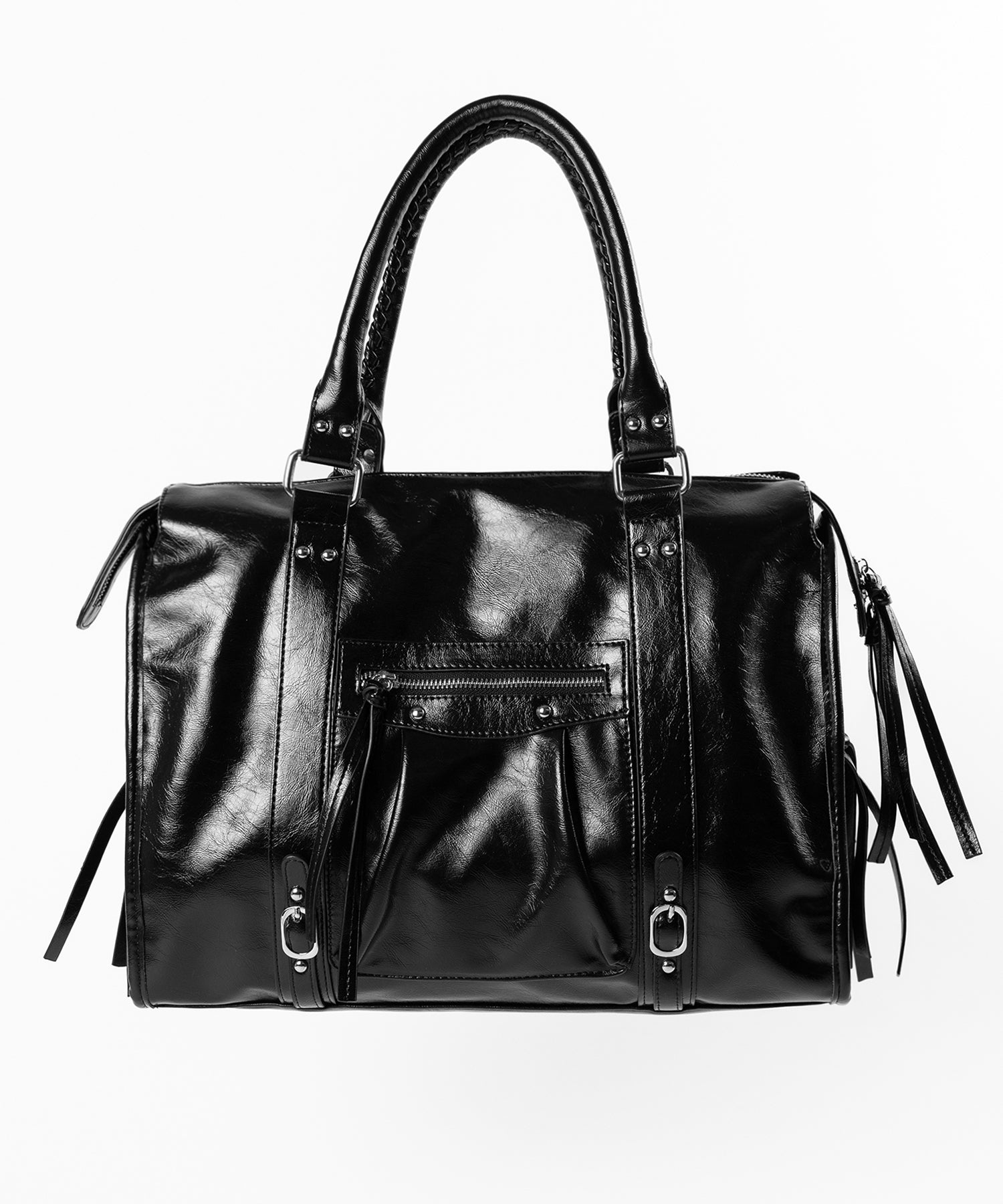 ヴィンテージフェイクレザーボストンエディターズバッグ ／ vintage fake leather boston editors bag