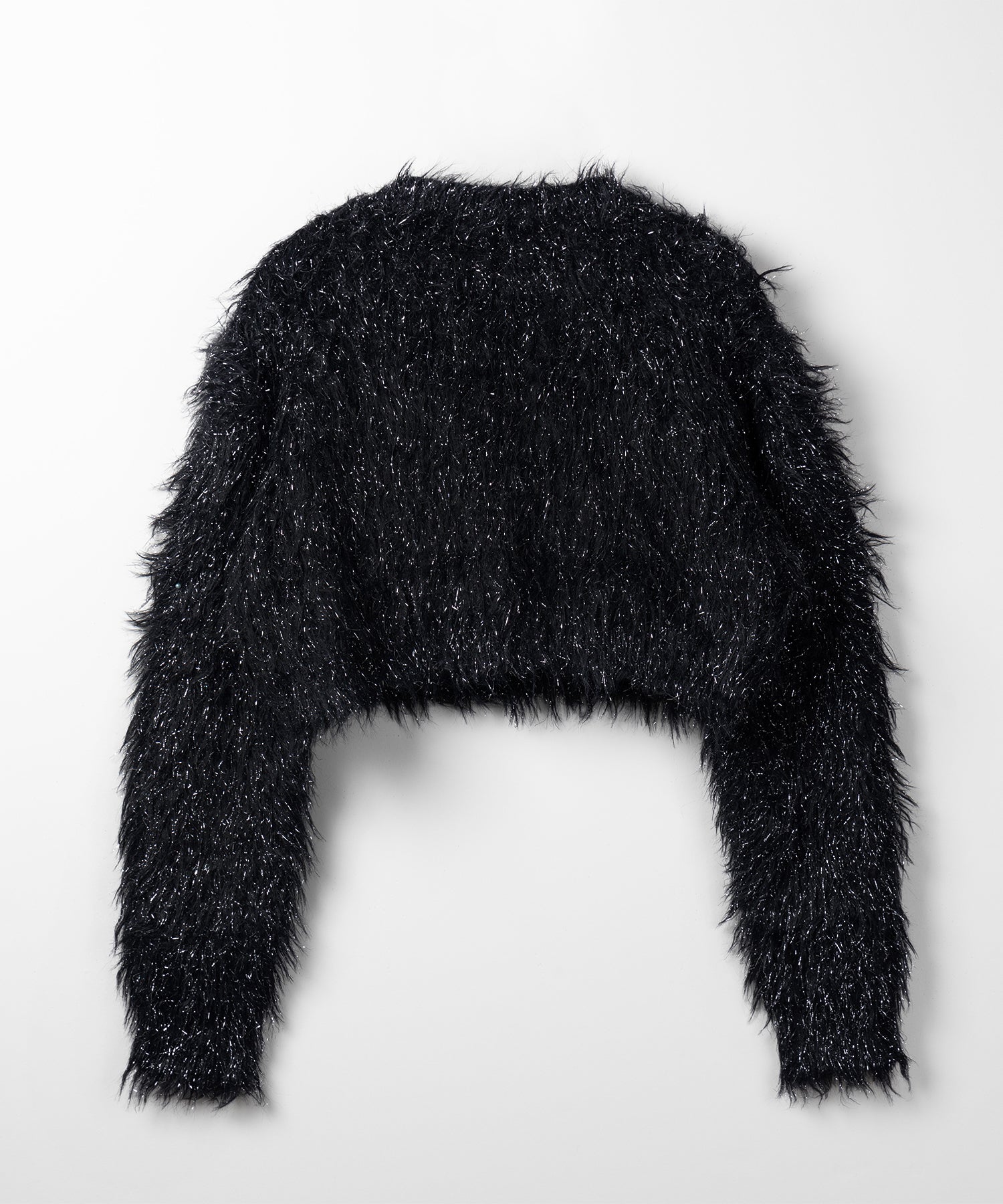 【 ２color 】ラメシャギーショートニットカーディガン ／ rame shaggy short knit cardigan