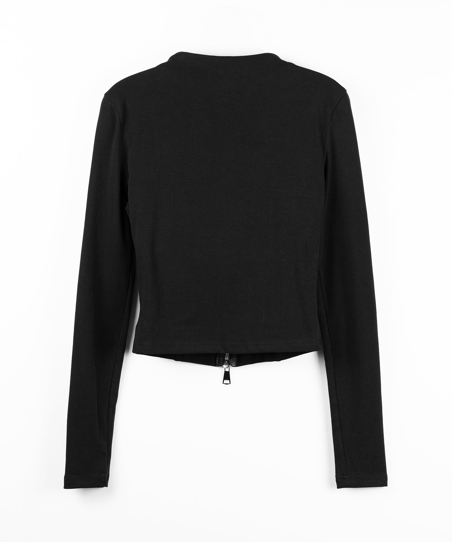ダブルジップバイカースリムトップス ／ double zip biker slim tops