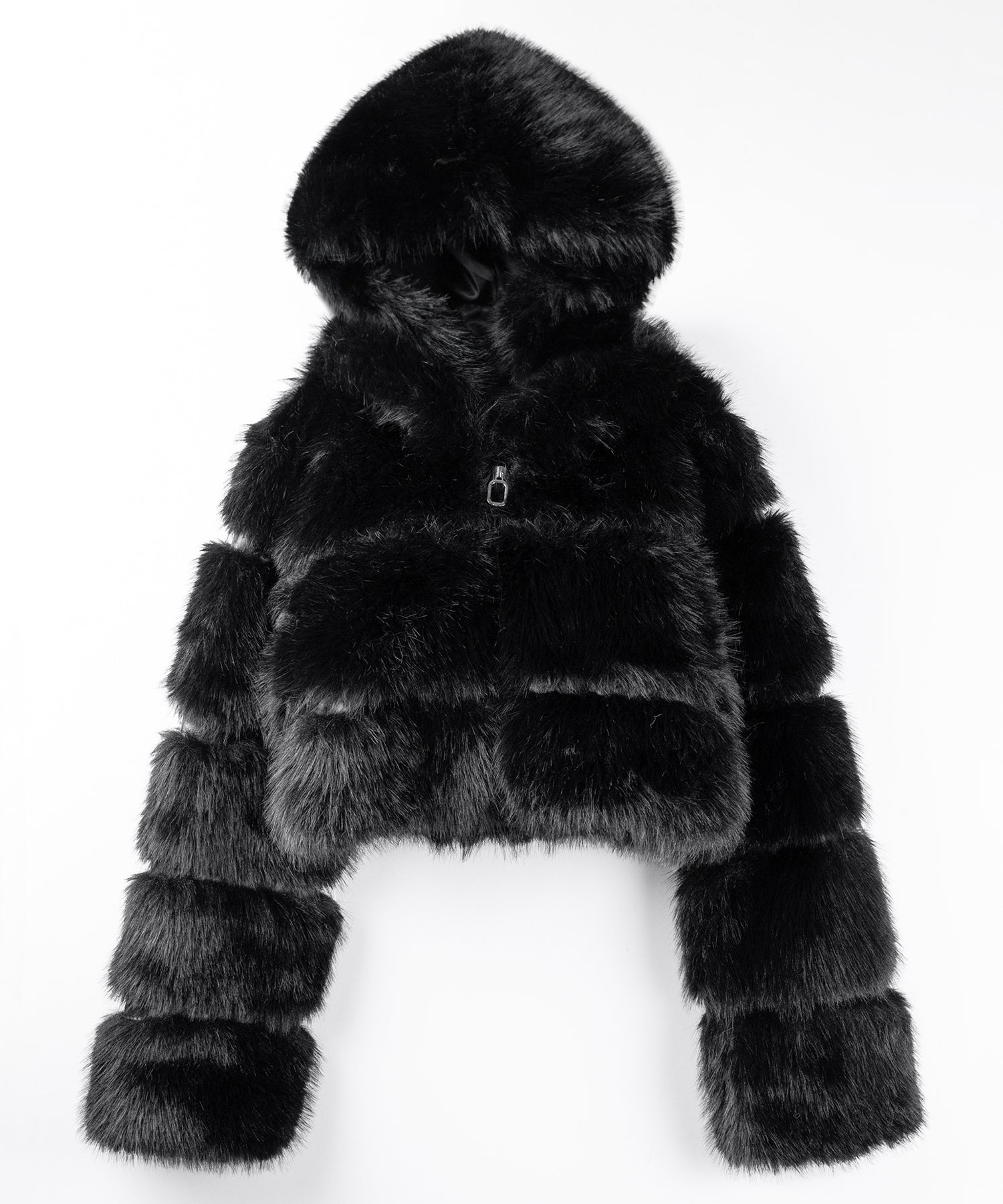 フェイクファーフーディショートコート ／ fake fur hoodie short coat