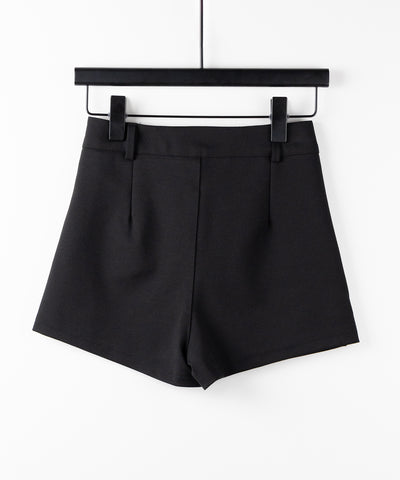 【 ２color ／４size 】ハイウエストタイトスパンショートパンツ ／ high waist tight span short pants