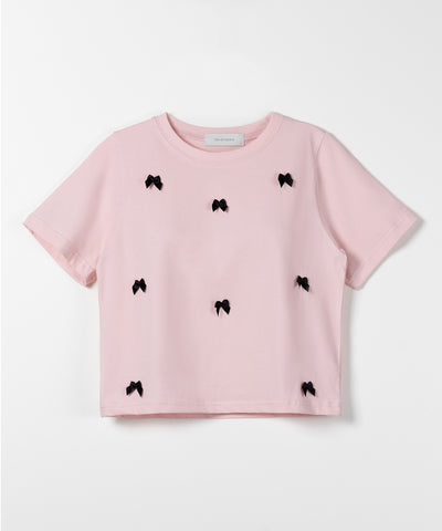 【 ４color 】ミニリボンバレエコアクロップドＴ ／ mini ribbon ballet core cropped Tee