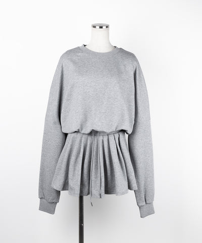 オーバースウェットフレアミニワンピース ／ over sweat flare mini onepiece