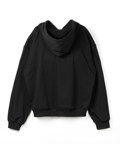 【 セットアップ可能 】レタリングロゴプリントダブルジップビッグパーカー ／ lettering logo print double zip BIG hoodie