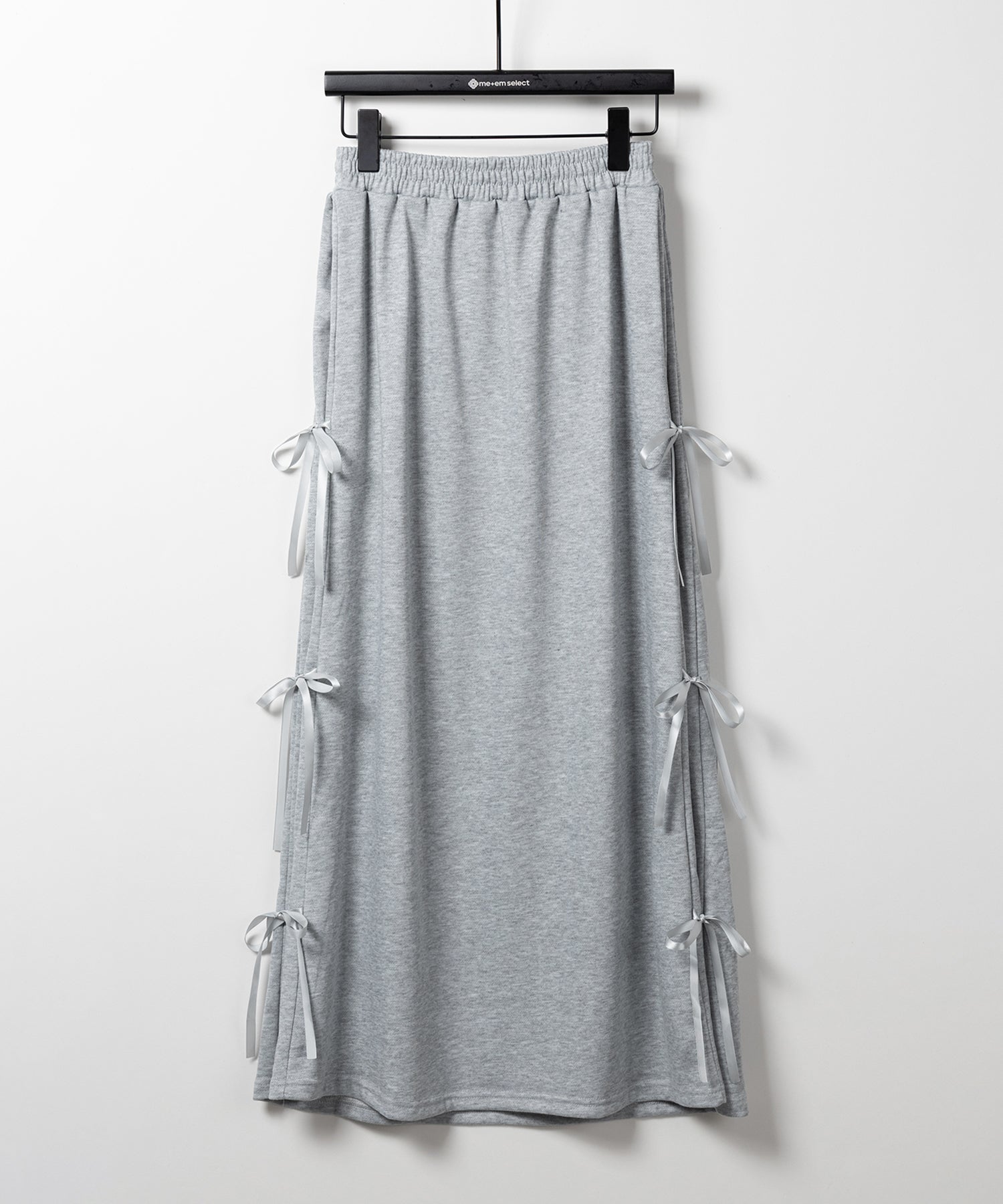 【 ２color 】３ストラップサイドリボンロングスウェットスカート／ three strap side ribbon long sweat skirt