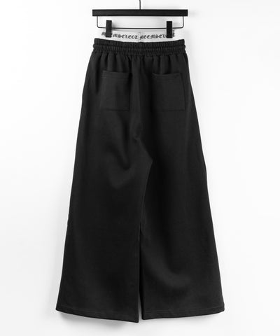 ウエストグランジロゴスウェットワイドパンツ ／ waist grunge logo sweat wide pants