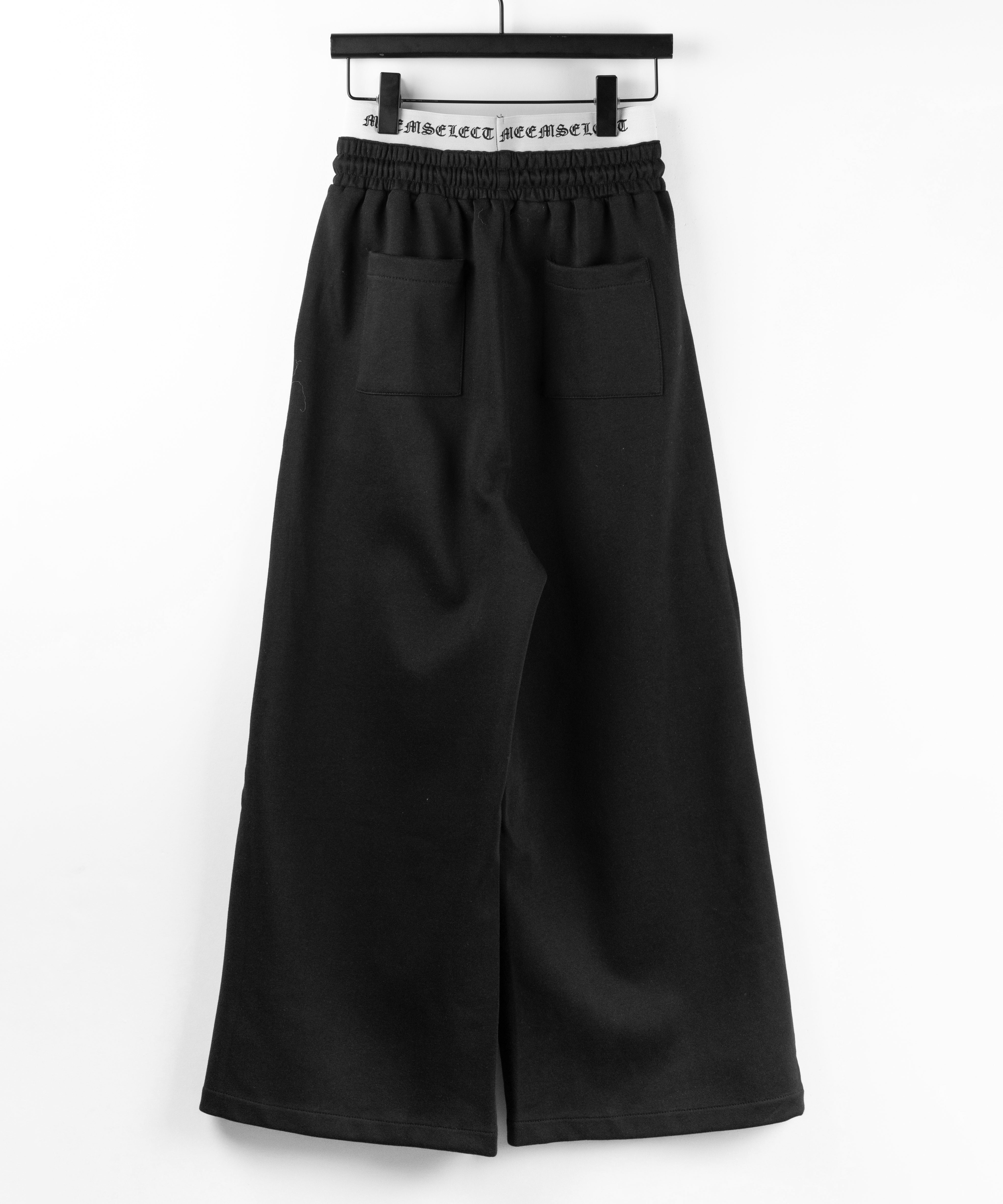 ウエストグランジロゴスウェットワイドパンツ ／ waist grunge logo sweat wide pants