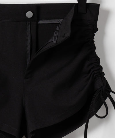 【 ３size 】サイドリボンシャーリングバイカーショートパンツ ／ side ribbon ruched biker shorts