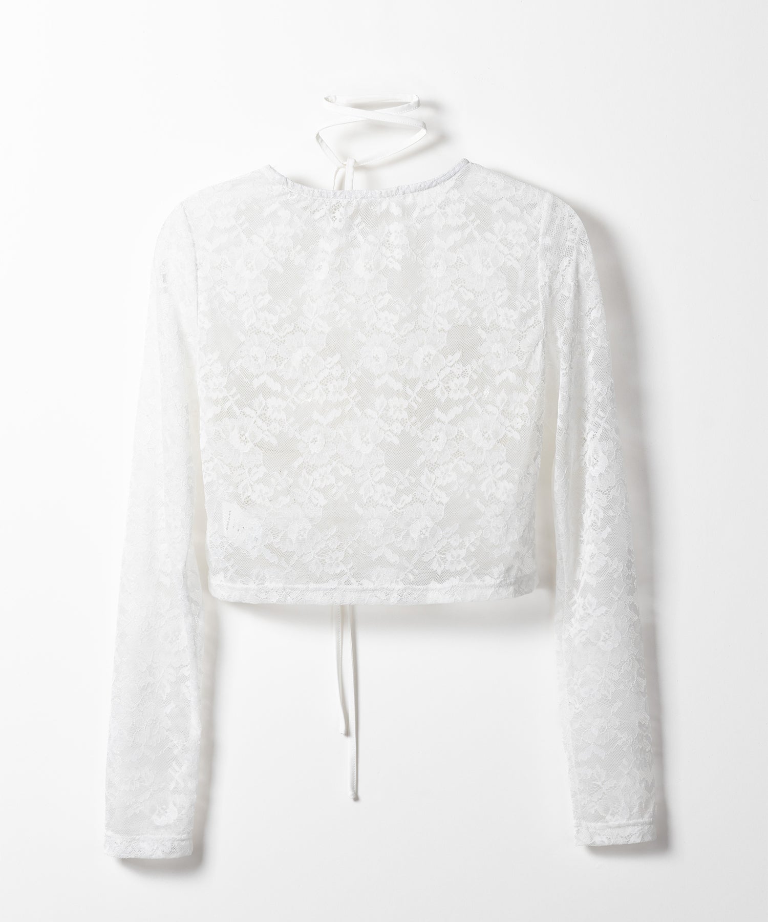 【 ２color 】ストラップリボンショートレーストップス ／ strap ribbon short lace tops