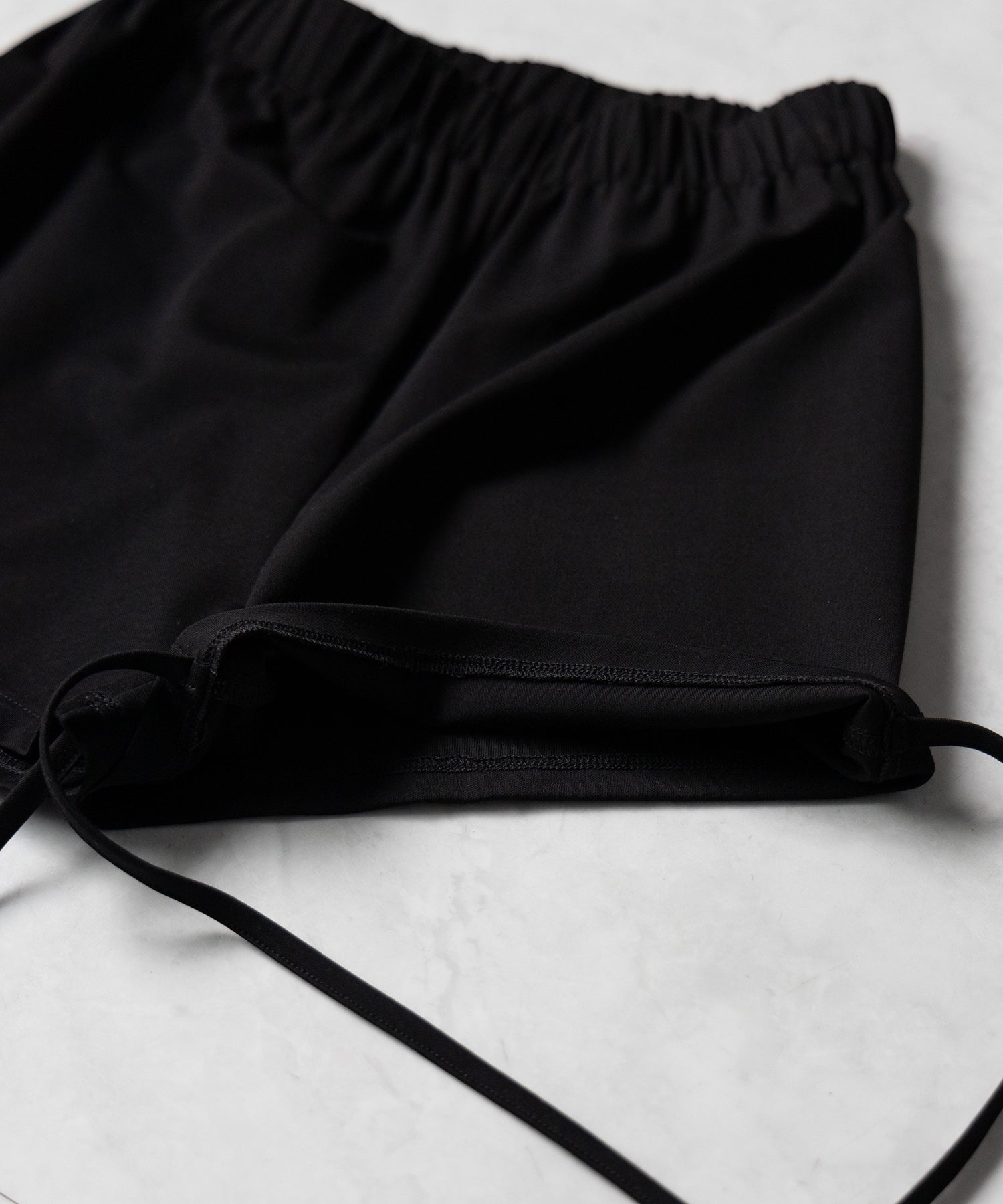 【 セルフカット調節可能 】クロスストラップリボンバイカーレギンスパンツ ／ cross strap ribbon biker leggings pants