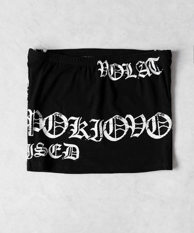 グランジロゴチューブベアトップ ／ grunge logo tube bare top