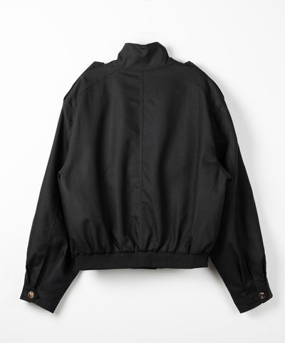 スタンドカラーオーバーショートトレンチコート ／ stand collar over short trench coat