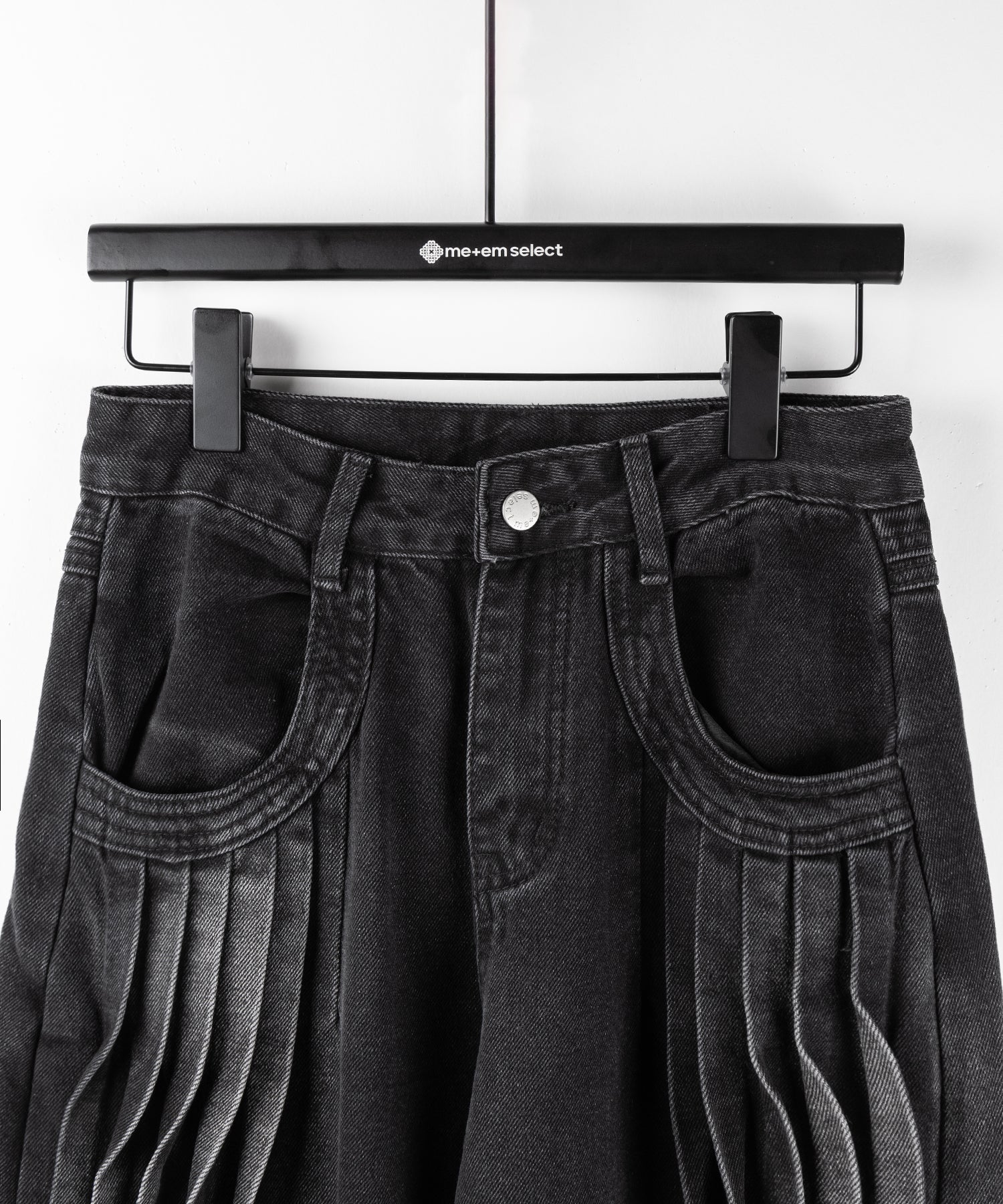 【 ４size 】カーゴプリーツブラックヴィンテージワイドデニム ／cargo pleated black vintage wide denim